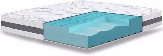 The White Stone Antibacterial Orthopaedic Comfort Foam Mattress in White, W/D/H: 90 x 205 x 16 cm