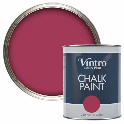 Vintro Rosy Raven Magenta Pink Chalk Paint for Furniture, Walls and Woodwork, 1 l