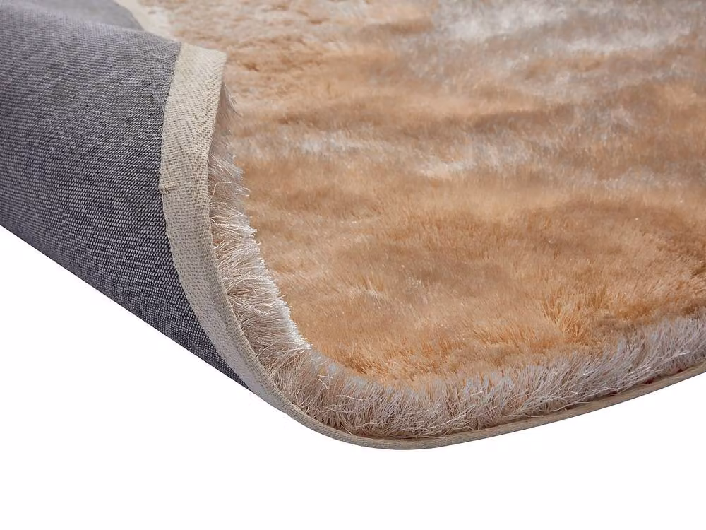 Vente-unique Ultra-Soft Long Pile Round Shaggy Rug in Dark Beige, Diameter: 200 cm – 3