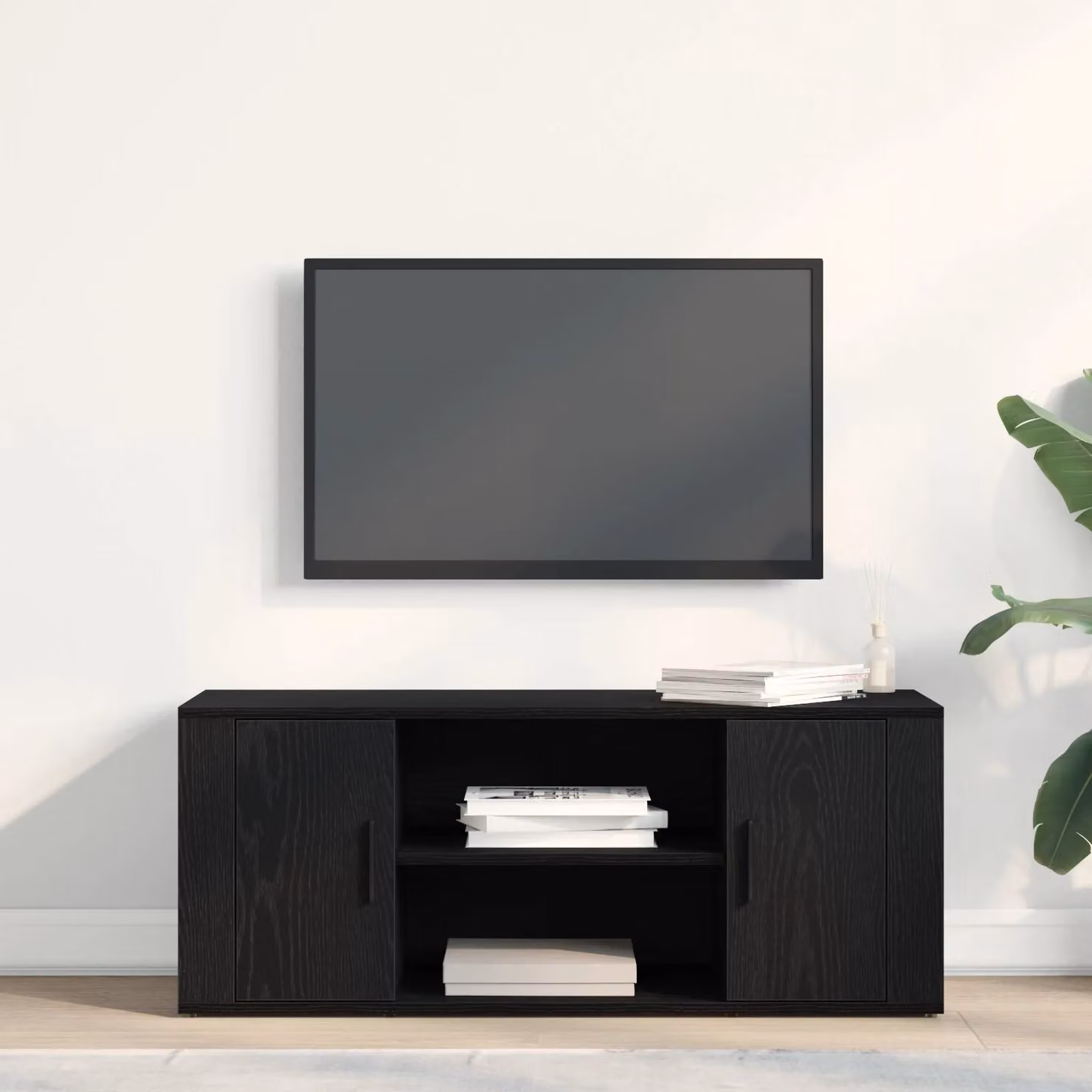 Berkfield Home Modern Black Oak TV Cabinet W/D/H: 100 x 35 x 40 cm – 3