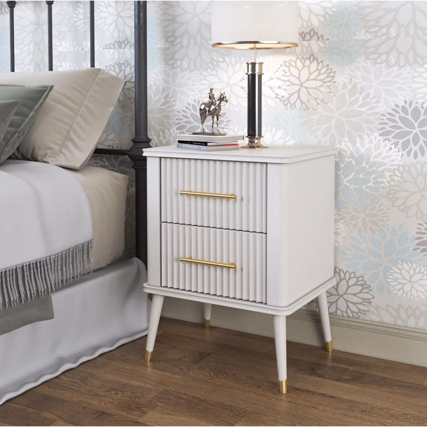 Cabinet Bits Cozzano 2 Drawer Bedside Table in White – 3