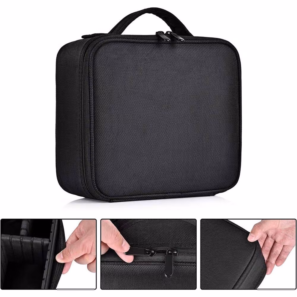 Nordara Extra Large Portable Makeup Vanity Case Cosmetic Storage Box in Black – 3