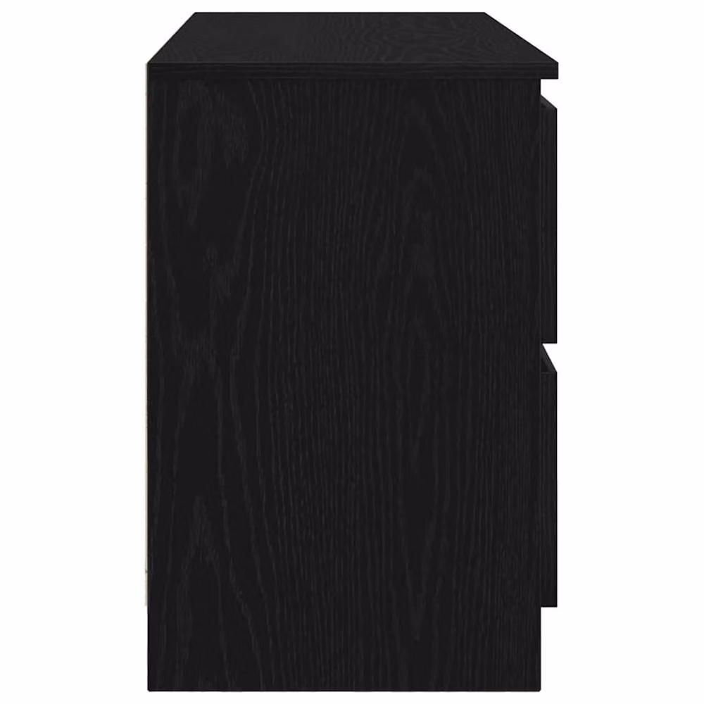 Berkfield Home Modern Black TV Cabinet in Matt MDF, W/D/H: 100 x 35 x 54 cm – 4