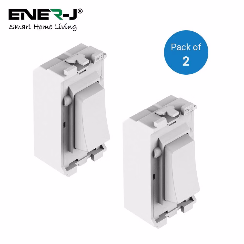 ENER-J BG Grid Kinetic Switch in White, Pack of 2 – 2