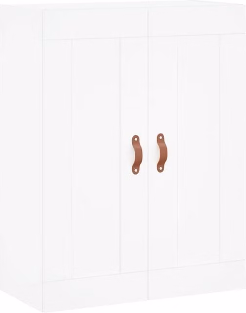 Berkfield Home White Wall Mounted Cabinet with Hinged Doors, W/D/H: 69.5 x 34 x 90 cm – 1