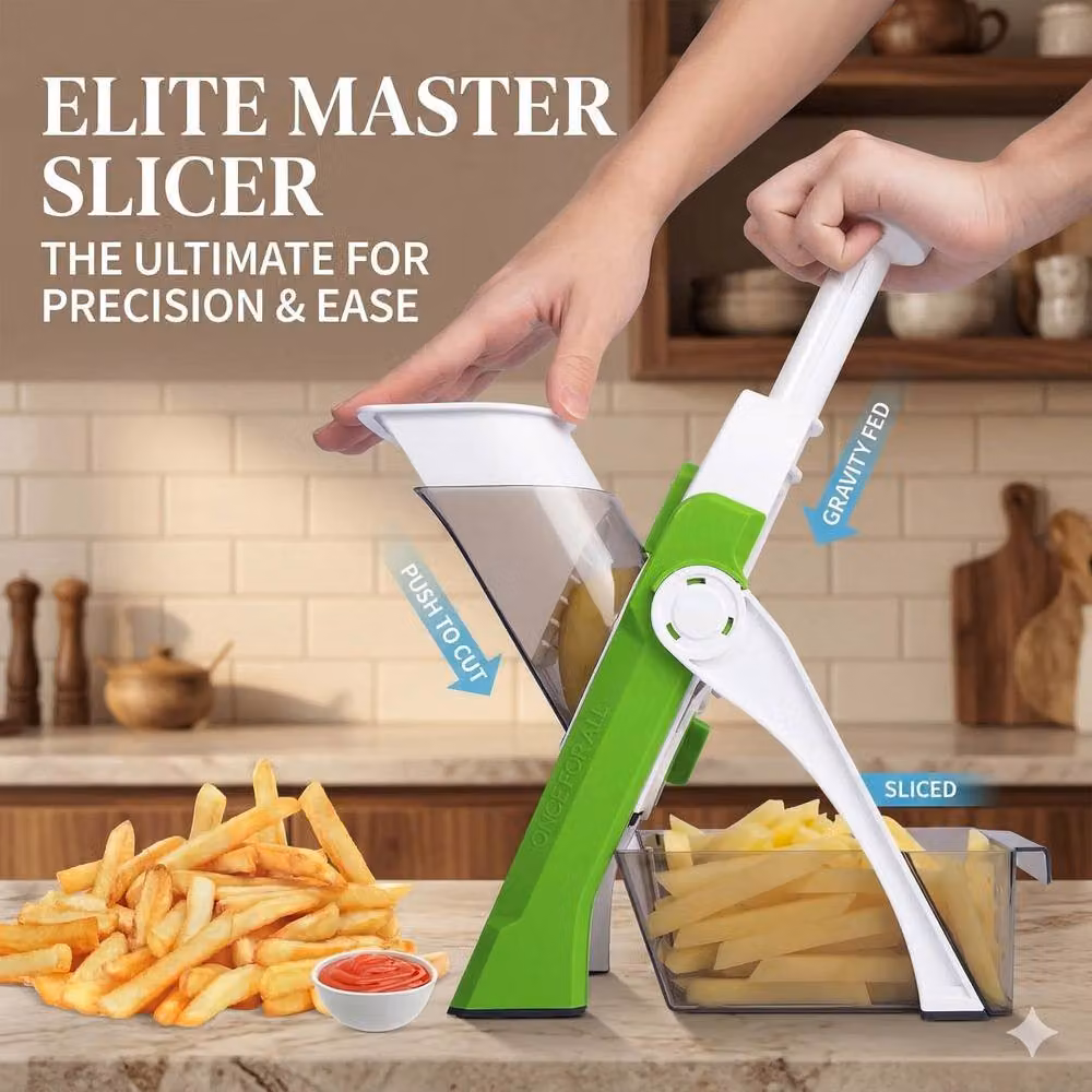 Dragodirect Mandoline Vegetable Slicer and Chopper with 4 Adjustable Modes in Green – 3