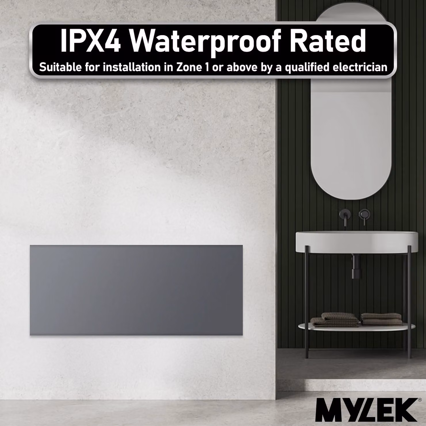 MYLEK 2kW Slimline Electric Panel Convector Heater with WiFi App Control in Anthracite – 5