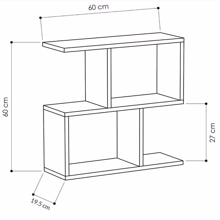 FORGEVIO Eden 60 Side Table, 2-Tier Slim Bedside or Sofa Table in White