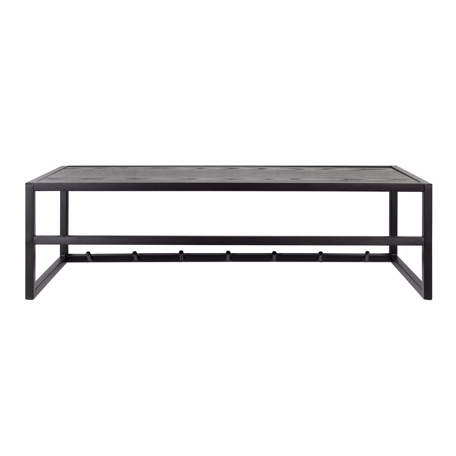 Furniture To Go Seaford Modern Hall Tree with Bench in Black and Oak – 2