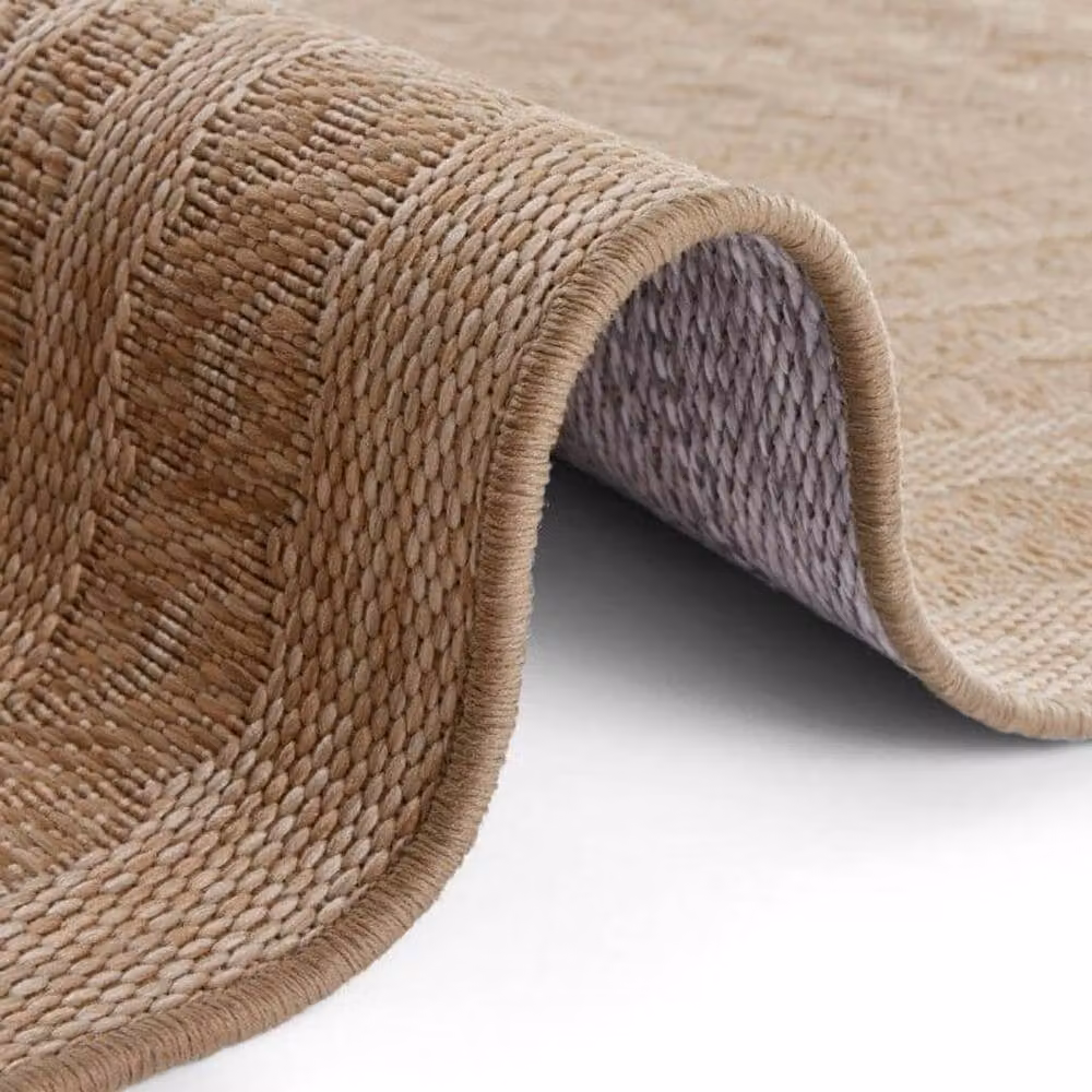 THE RUGS Limonero Indoor Outdoor Sisal Look Rectangular Rug in Beige, W: 240 cm, D: 340 cm – 2