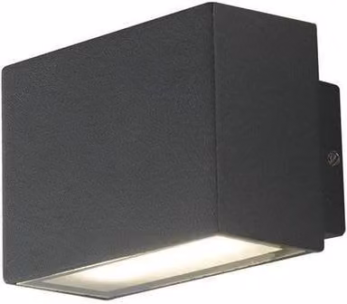 Netlighting Agera Outdoor Integrated LED Aluminium Wall Lamp in Matt Black, IP54, 4000K