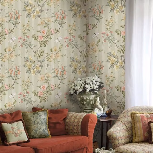 Holden Decor Green Botanical Floral and Animal Patterned Wallpaper Roll
