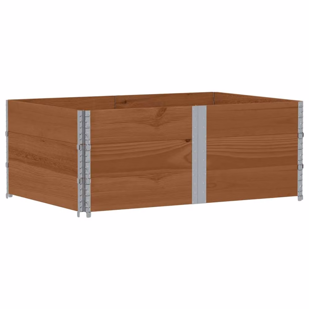 Berkfield Home Garden Brown Wooden Raised Bed Planter with Galvanised Steel W/D/H: 150 x 100 x 100 cm – 2