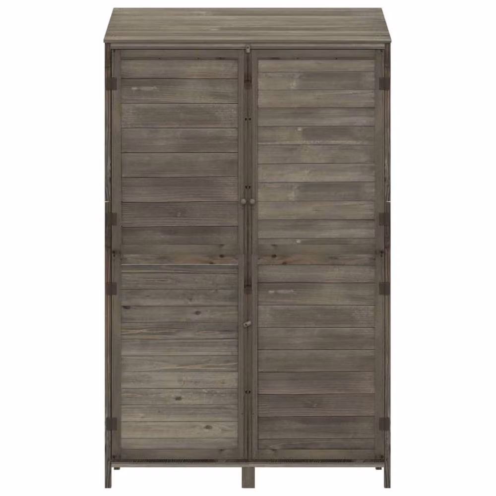 Berkfield Home Anthracite Pent Garden Shed in Solid Wood, W/D/H: 102 x 52 x 174.5 cm – 2