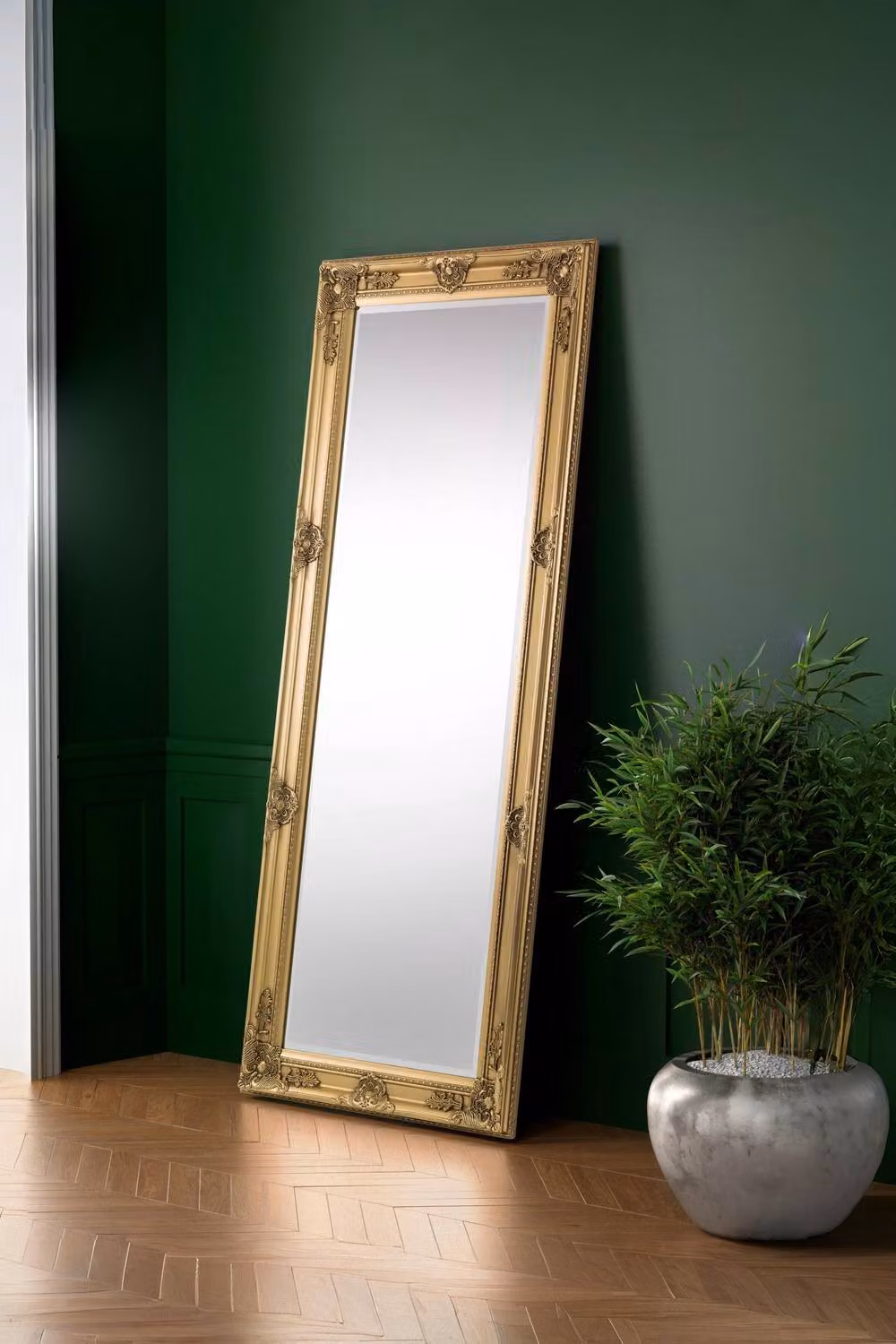 Julian Bowen Palais Antique Gold Full Length Leaner or Wall Mounted Dressing Mirror, H 170 cm x W 70 cm – 3