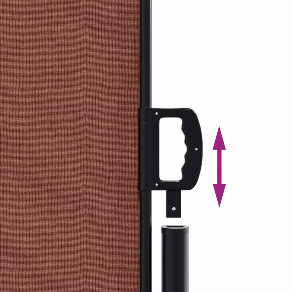 Berkfield Home Retractable Wall-Mounted Side Awning in Brown, W/D/H: 120 x 500 cm – 3