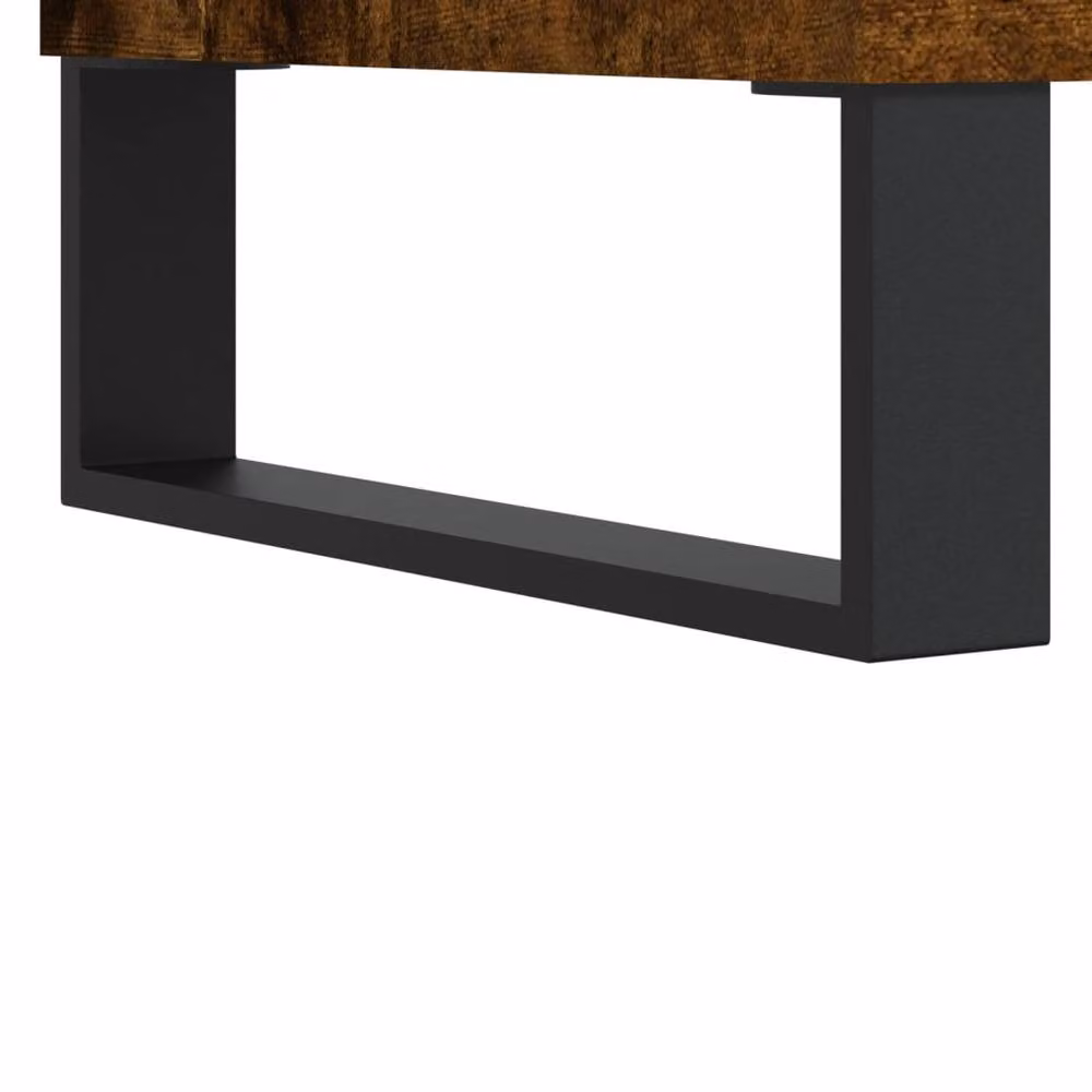 Berkfield Home Smoked Oak Coffee Table in Brown, W/D/H: 90 x 60 x 35 cm – 5