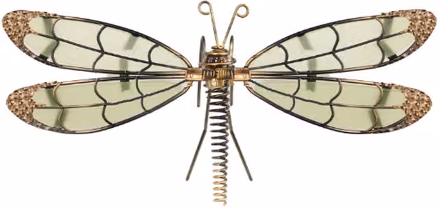 Betley Butterfly Glass Hanging Pot Hanger in Green and Gold