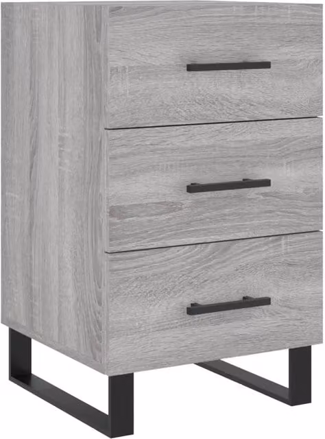 Berkfield Home Grey Sonoma Bedside Cabinet W/D/H: 40 x 40 x 66 cm – 1