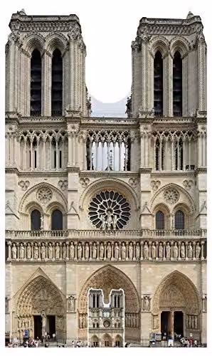 Star Cutouts SC1358 Notre Dame French Cathedral Large Multicolour Cardboard Cutout – 1