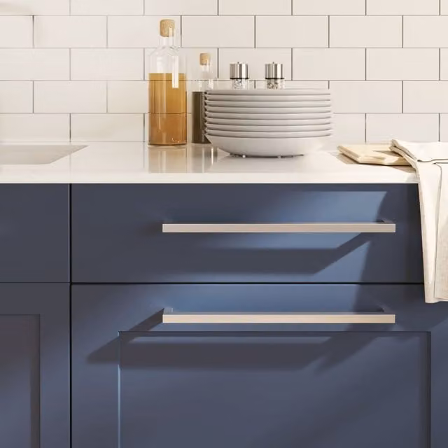Berkfield Home Brushed Silver Stainless Steel Bar Cabinet Handles, 20 Pack, Length: 32 cm