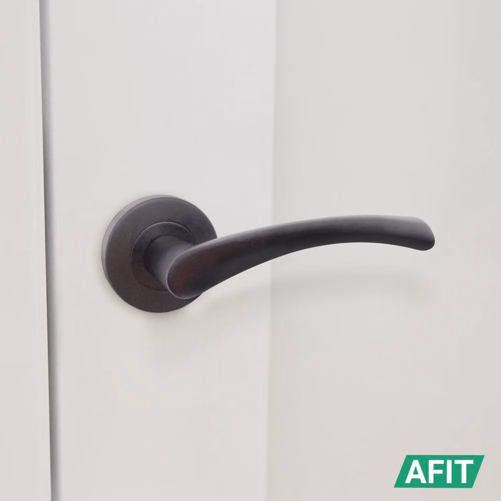 AFIT Matt Black Internal Lever Door Handles, 4 Pairs, Rose Size: 150 x 150 mm – 7