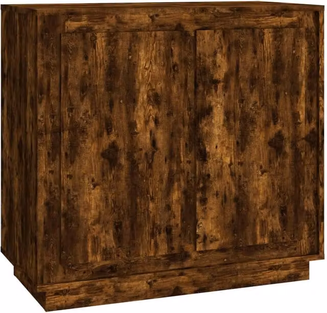 Berkfield Home Smoked Oak Sideboard in Brown, W/D/H: 80 x 34 x 75 cm