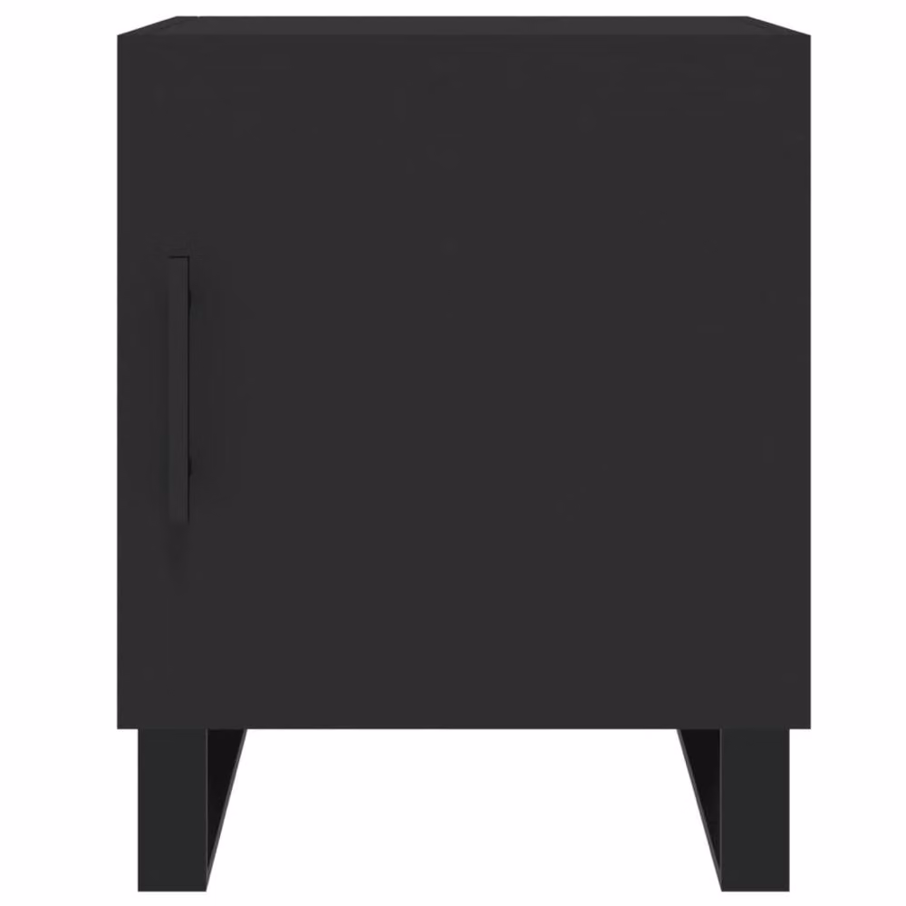 Berkfield Home Set of 2 Modern Black Bedside Cabinets in Engineered Wood, W/D/H: 40 x 40 x 50 cm – 5