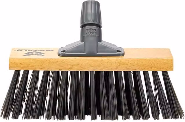 Buffalo 13 inch Stiff PVC Scavenger Broom Head in Black and Multicolour – 1