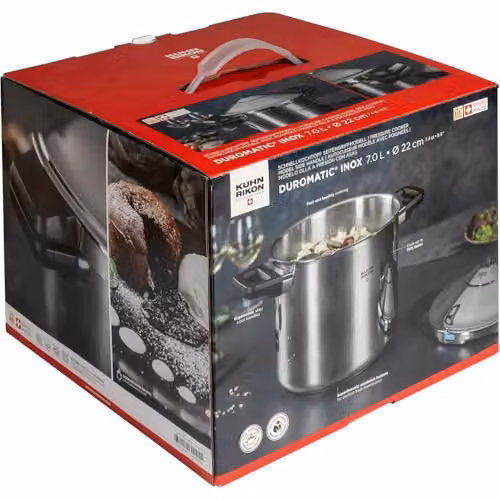 Kuhn Rikon Stainless Steel and Aluminium Pressure Cooker Multi Cooker Pot, Silver, 7 l – 5