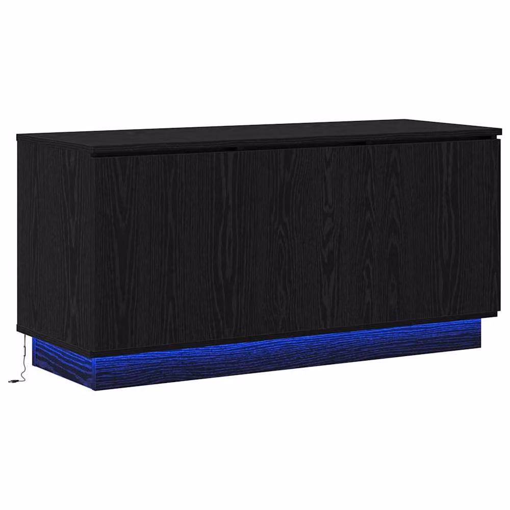 Berkfield Home Modern Black TV Cabinet in Engineered Wood W/D/H: 100 x 38 x 49 cm – 3