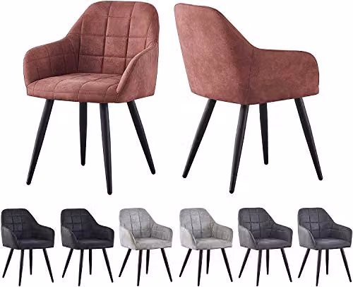 MCC Direct Adrian Set of 2 Faux Matte Suede Dining Chairs in Pink