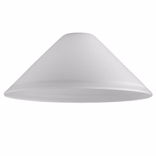 MiniSun Set of 2 Modern White Frosted Glass Cone Pendant Ceiling Light Shades, Shade Width: 30 cm