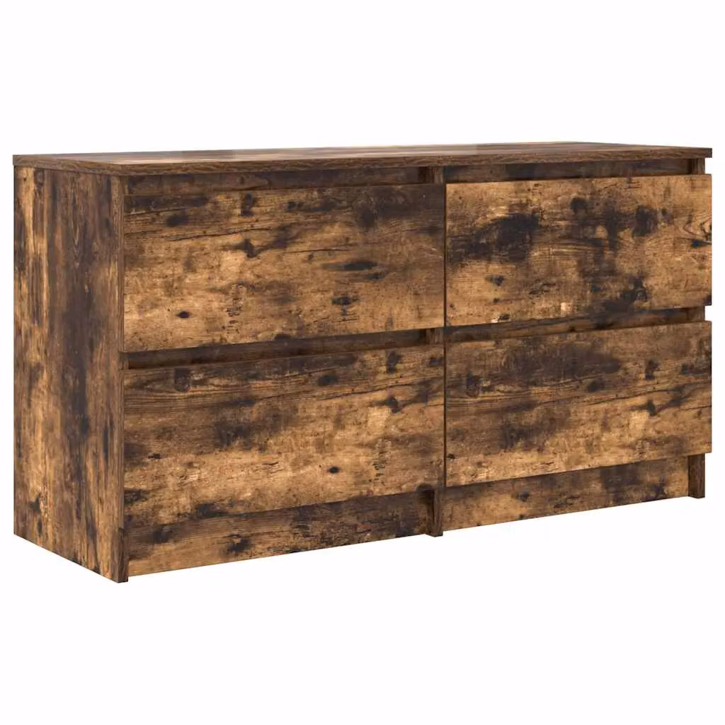 Berkfield Home Smoked Oak TV Cabinet in Brown, W/D/H: 100 x 35 x 54 cm – 2