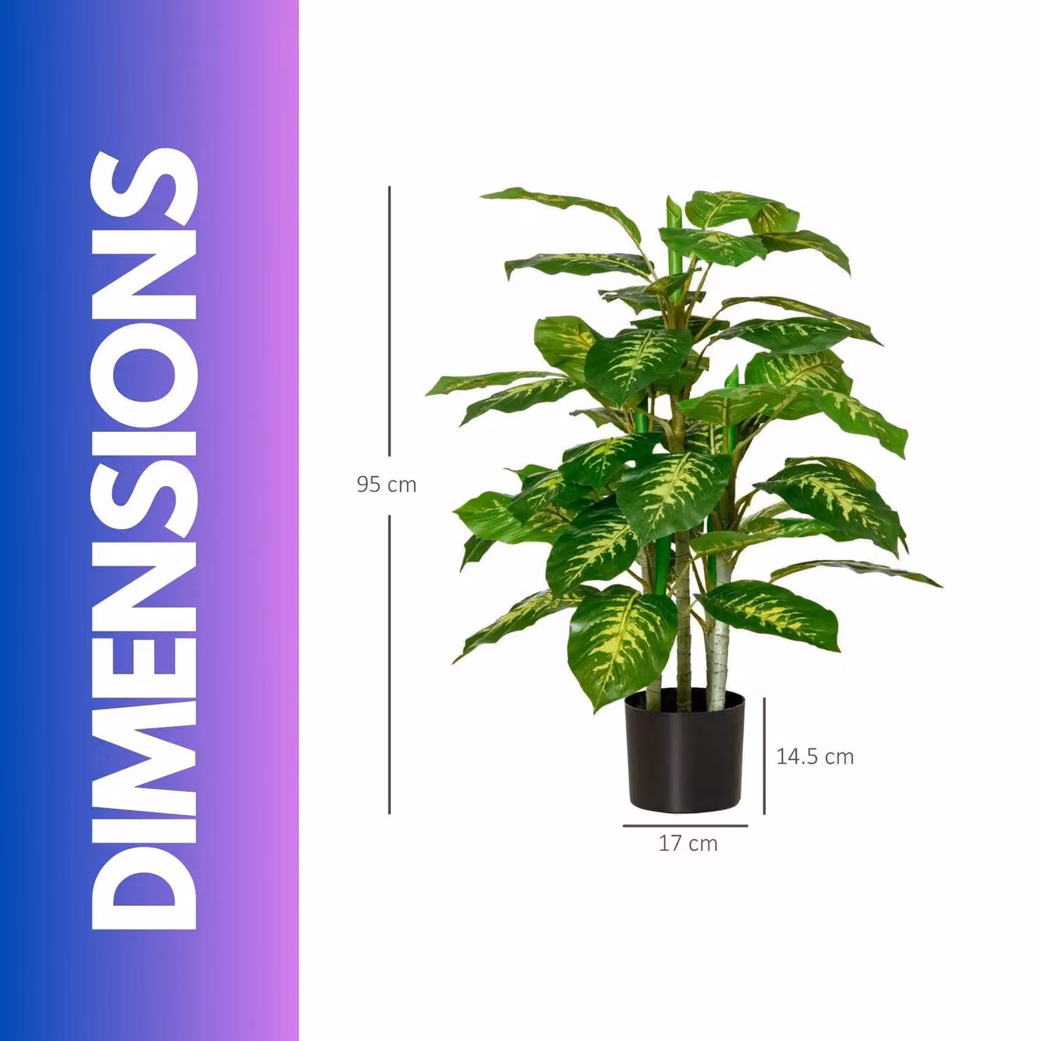 FURNOS Green Artificial Evergreen Decorative Tree, Height: 95 cm – 3
