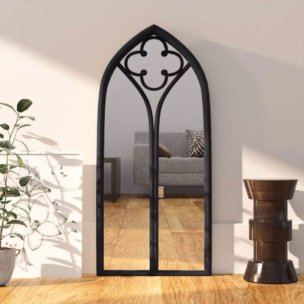 Berkfield Home Rectangular Mirror in Black Metal and Glass, W: 70 cm, H: 30 cm – 2