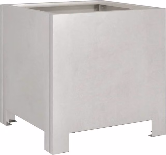 Berkfield Home Stainless Steel Garden Planter Tub in Silver, W/D/H: 30 x 30 x 30 cm – 1