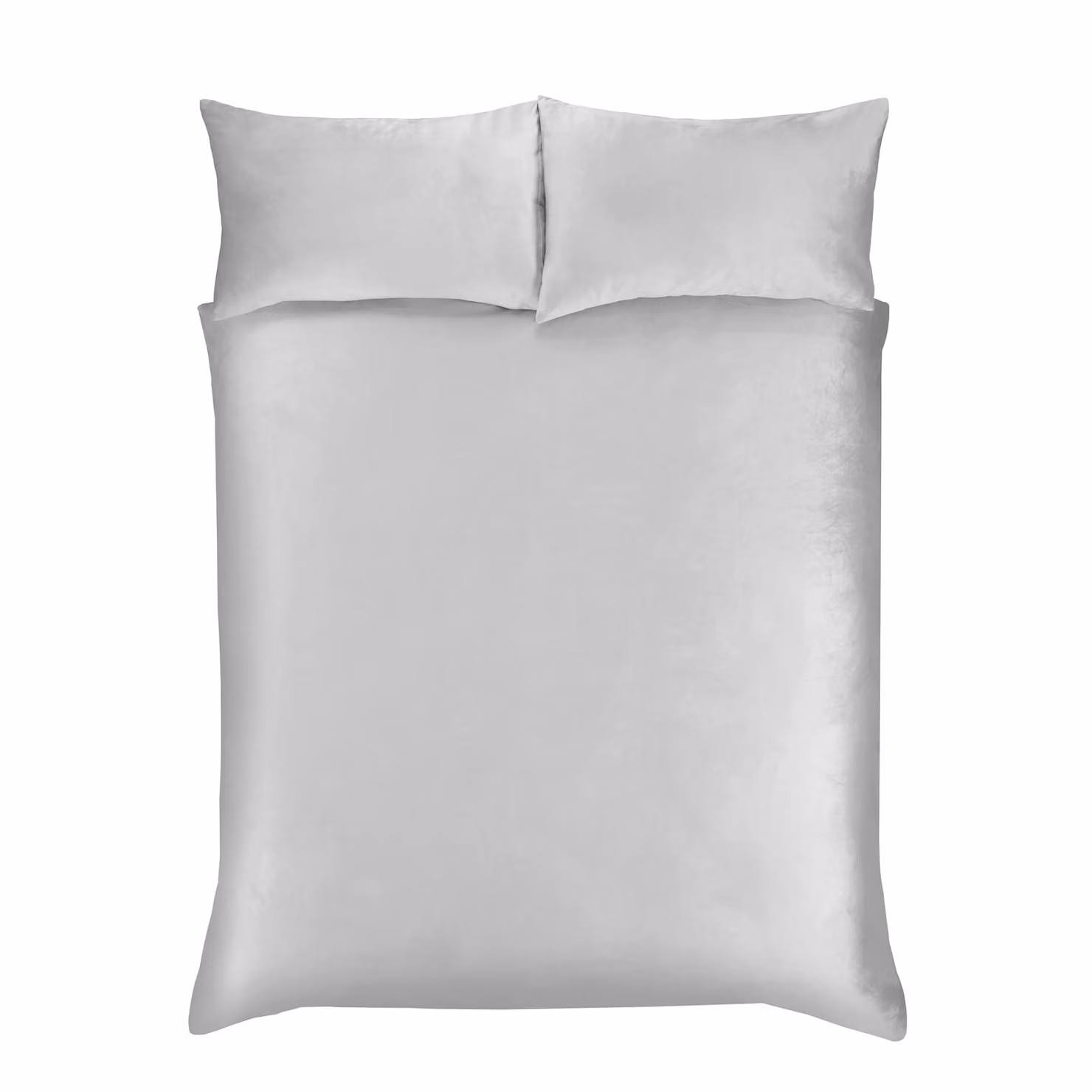 Smart Living Matte Velvet Duvet Cover and Pillowcase Set in Silver, King Size (W: 200 cm, H: 180 cm) – 3