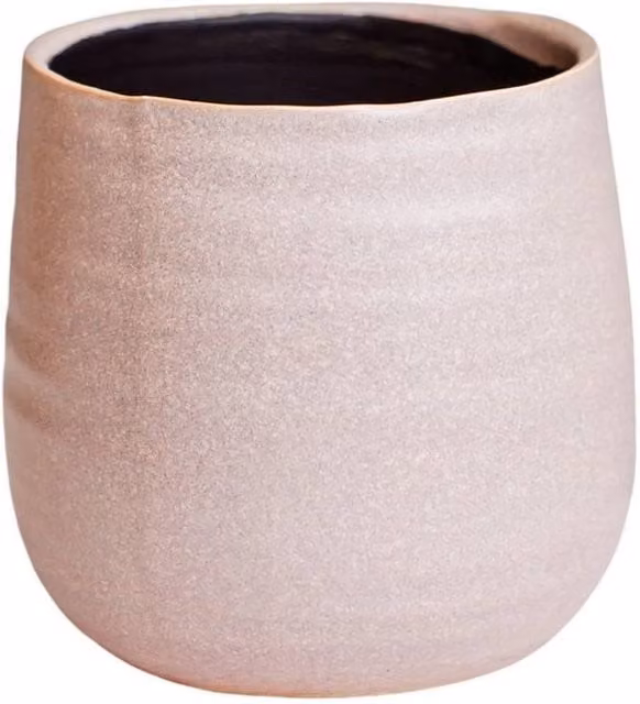 Lemon Pavilion Furniture and Decor Celeste Dusky Ceramic Planter, Pink, W: 26 cm, D: 26 cm, H: 21 cm