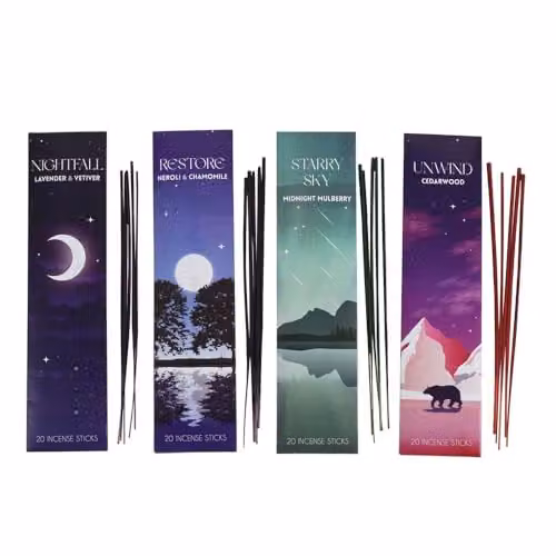 Something Different KDMD Sleep Collection Incense Sticks Set, Blue and Purple, Woody and Floral Scents