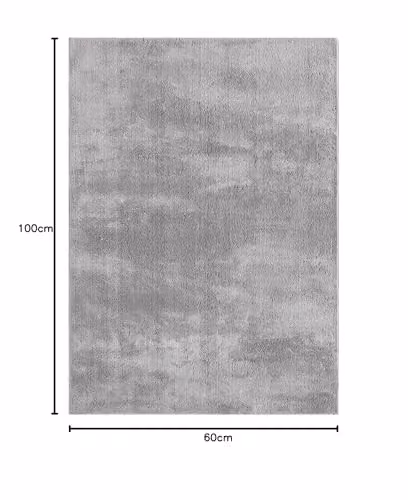 Desire Rugs Plain Modern Grey Rectangular Living Room Area Rug, Washable and Non-Slip, W: 60 cm, L: 100 cm – 2