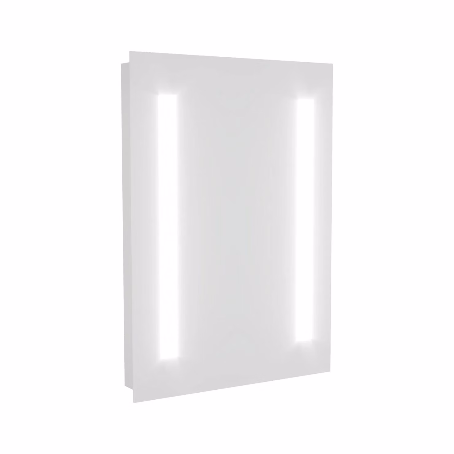 Nes Home Silver LED Bathroom Mirror with Battery Powered Button Switch W: 50 cm, H: 70 cm – 2