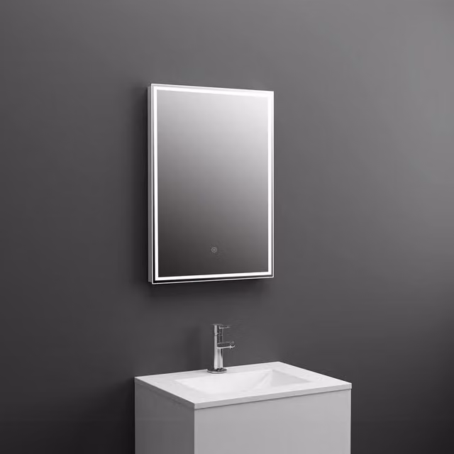 nuie Lyra Touch Sensor LED Mirror in Silver