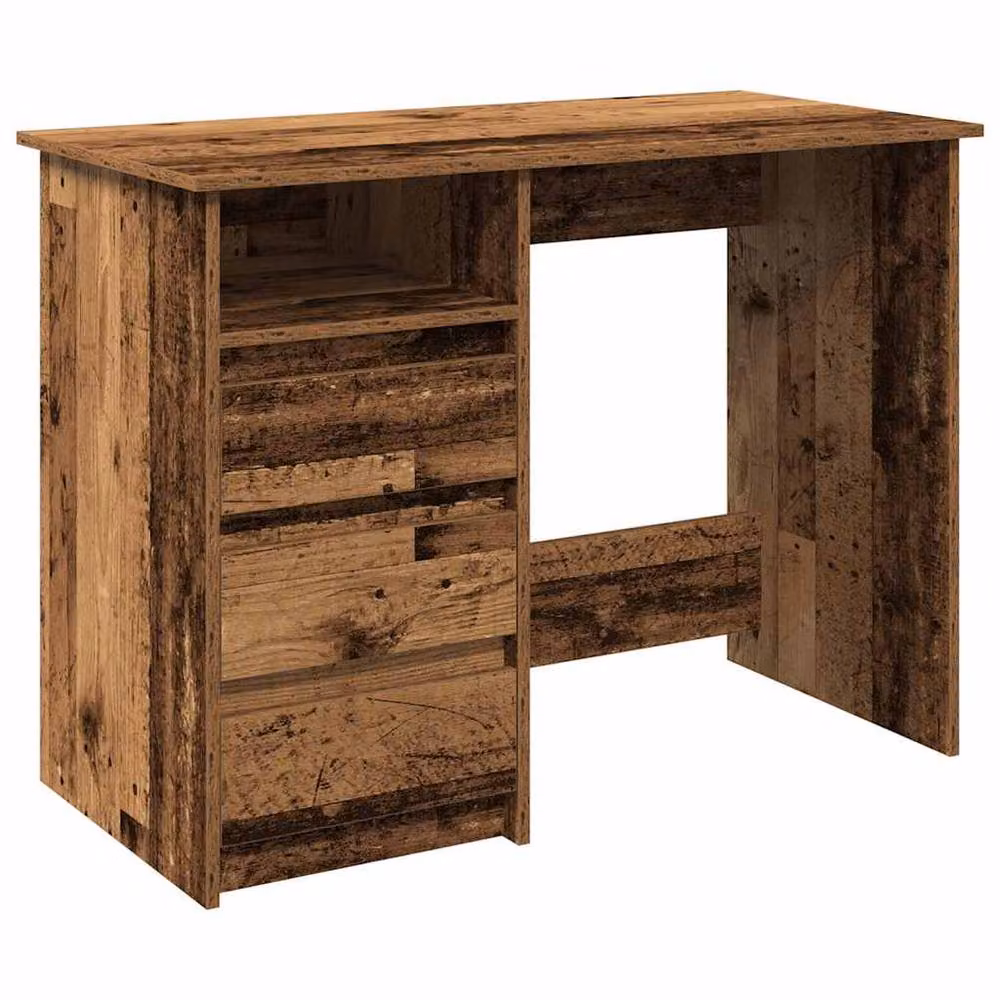 Berkfield Home Decorative Writing Desk in Brown Old Wood, W/D/H: 102 x 50 x 75 cm – 3
