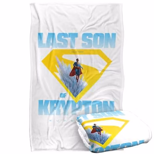 Warner Bros. Superman 2025 Last Son Of Krypton Super Soft Fleece Throw Blanket, Multicolour, W/D/H: 91 x 147 cm