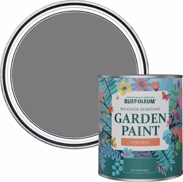 Rust-Oleum Garden Paint in Satin Finish, Grey, 0.75 l