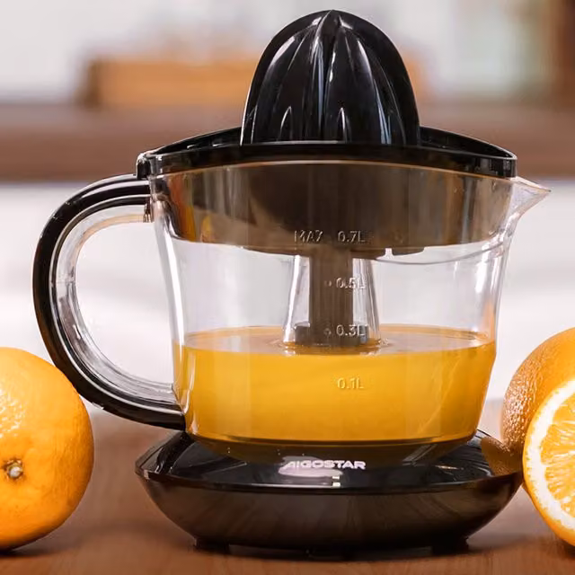 Aigostar Citrus Press Juicer, Black, 0.7 l