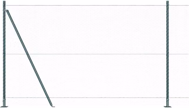 Berkfield Home Green Hexagon Steel Fence, H 1.6 m x W 10 m