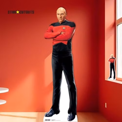Star Cutouts Star Trek Captain Jean-Luc Picard Cardboard Cutout, Height: 176 cm – 2