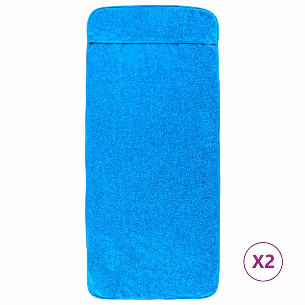 Berkfield Home Soft Cotton Beach Towels, 2 Pack, Turquoise, W: 60 cm, L: 135 cm, 400 GSM – 2